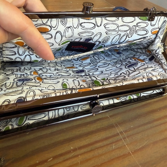 Hobo International Leanne clutch crossbody bag Purse/Wallet Blue Patent Leather - Picture 9 of 17